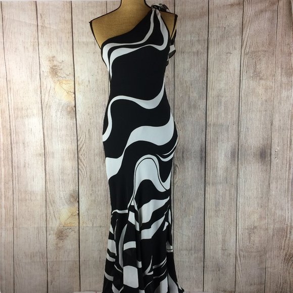 Nina Austin Dresses & Skirts - SOLD Nina Austin Black White Zebra Long Gown Sz S